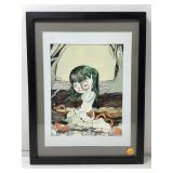 Cristina Paulos Original Mixed Media Sketch