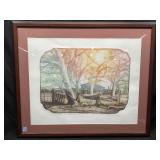 Roy Purcell Signed LE Etching w/ COA. ï¿½Cotton
