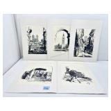 Italian City Scape Prints. Unframed 10x14