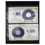 1891 & 1892 Silver Morgan Dollars W/stamps By