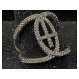 Sterling Silver Cross Ring, Tw 4g, Sz 7.5