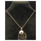 Sterling Silver Necklace W/pendant, Tw 10.4g,
