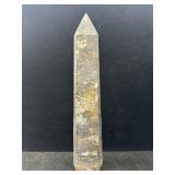 1.8KG Brazilian Jasper Stone Obelisk 13.5in. H