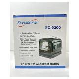 Supersonic FC-9200 5in B/W TV & Radio