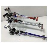 3 Signed die cast dragsters #74