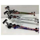 3,Signed die cast dragsters #74