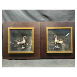 Pair Of Shadow Box Framed Metal ï¿½Flying Horse Of