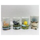 4 Direct Connection hinged trinket jewel boxes,