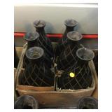 Black composite vases, see photos, 13.5in tallest
