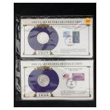 1897-o & 1898 Silver Morgan Dollars W/stamps By