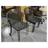 4pcs Metal Wire Patio Chairs - stacking