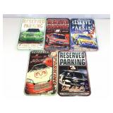 5 NASCAR wall signs. Assorted. 11x17