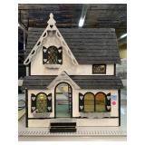 Wood craft, hand painted dollhouse. 21x20x13