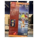 6.3 Ft Lighted Animated Parachuting Reindeer in
