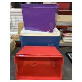 Cooler, 3 metal bins.