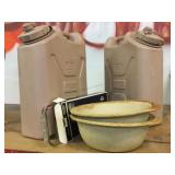 2 Large 20L Water Containers U.S Govt, and