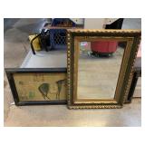 Fashion Plate Mirror by Turner, and Horse Art.