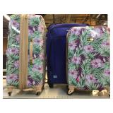 3 rolling luggage. 2 are Jessica Simpson, 1 is