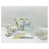 Asstd glassware, teapot & more