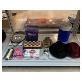 Bingo Ball, Cooler, Hats, and Sports Equipment.