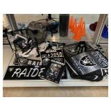 Raiders Fan Memorabilia. Flag, Wall Art, Plates,