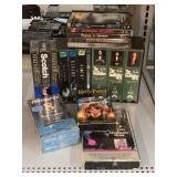 VHS and DVD movies.
