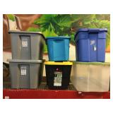 6 bins with lids.