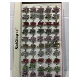 Bling fashion costume jewelry rings in display