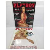 2 Playboy magazines. Kim Kardashian and Anna