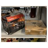 SentrySafe small chest and metal music stand both