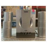 Subwoofer and Adjustable Speakers.