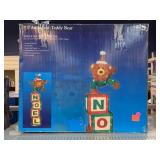 55 Inch Animated and Lighted NOEL Teddy Bear in