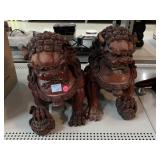 2 Oriental Style Composite Decor. Some Damage.