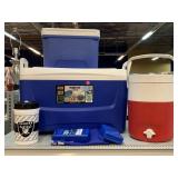 Igloo coolers, coleman drink dispenser and more