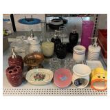 Jars, Vases, Bathroom Soap and TB Holders.