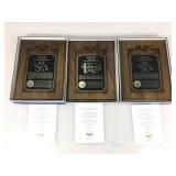 3 patent achievement award plaque. In