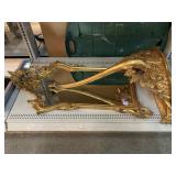 Gold Colored Decor Shelf and Mirror.