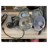 4 work clamp on lamps.