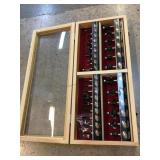 Router bits in wood storage organizer