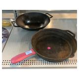 Jim beam and Cuisinel cast iron pans