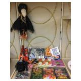 Halloween decor and more. Napkins, DVDs