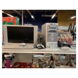 HP PC with Monitor, Keyboard, Mouse, and More.
