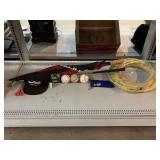 Golf Club, Umbrella, Hat, Measuring Tape and