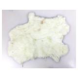 Rabbit snow white pelt needs cleaning