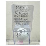 Tom wargo autographed golf ball