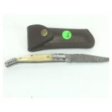 Hand Made Damascus Blade Pocket Knife with