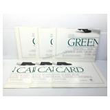 6 NOS ï¿½Green Cardï¿½ 1990 Double Sided One Sheet