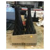 Black composite vases, see photos, 18in tallest