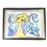 Unknown art in display frame. 11x15