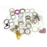 Costume fashion jewelry. Bangle bracelets and